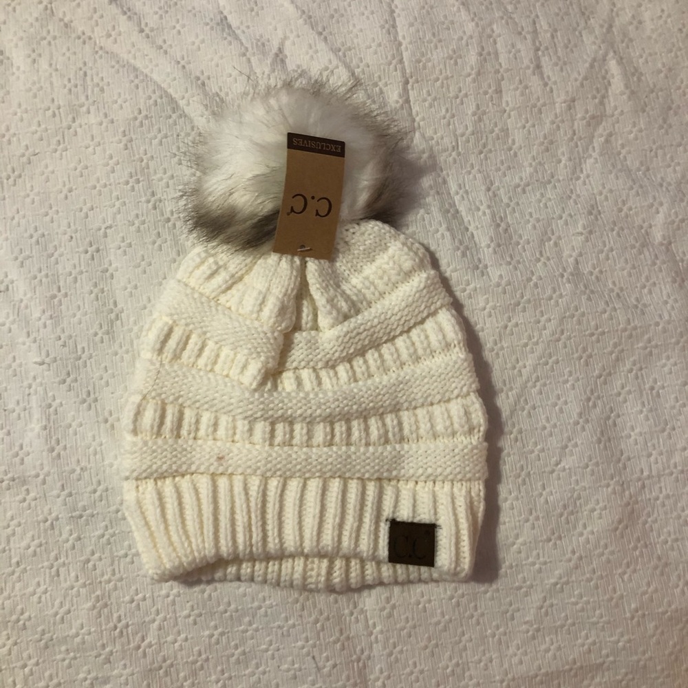 White CC hat